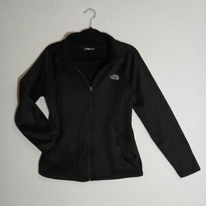 The North Face Zip Up Basic Jacket Logo Outdoors Black Size Medium #625